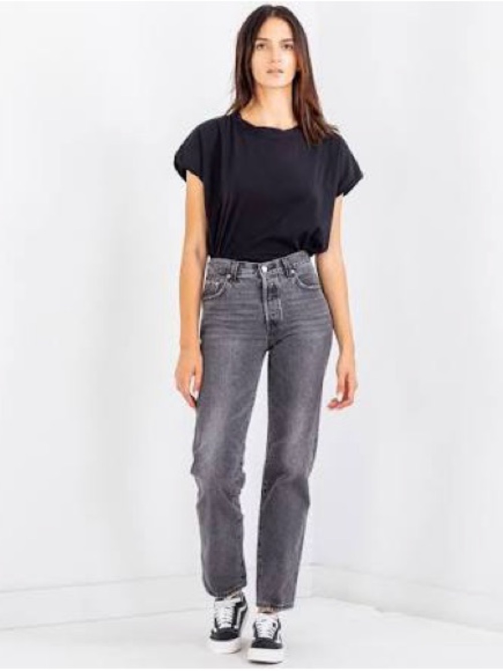 Levi’s Premium 501 Buttonfly Grey/Black Jeans Size 28